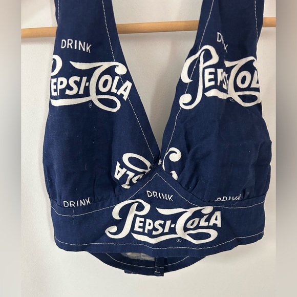 Vintage Pepsi print crop bralette top - Picture 3 of 3